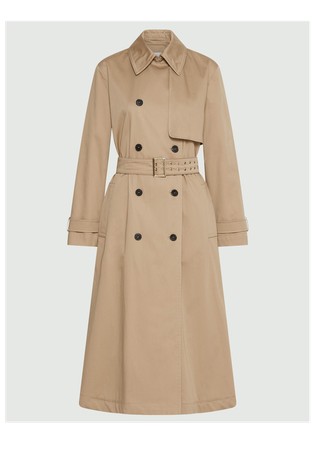 Vodoodbojen trenčkot iz raztegljivega bombažnega satena