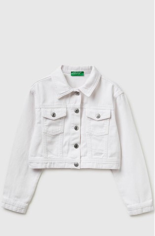 Denim jakna s skrajšano dolžino