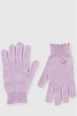 Knit gloves in wool blend