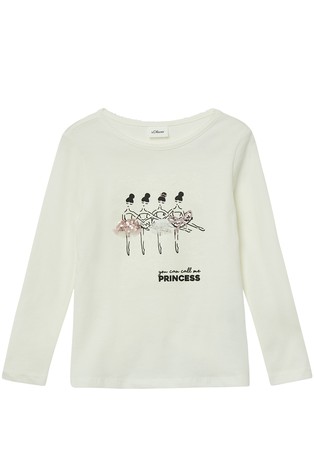 Cotton long sleeve shirt with print