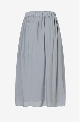 MORE &amp; MORE Long skirt in satin modal blend Gray 2