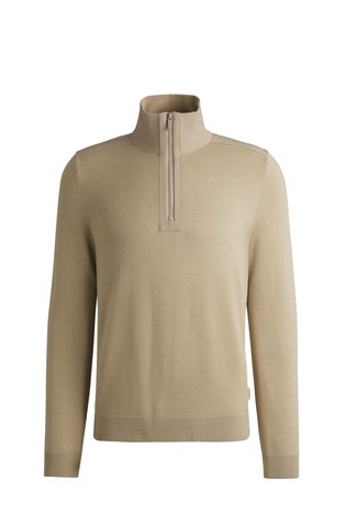 Pulover z delno zadrgo in softshell vstavki