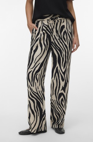 VMJESMILO široke hlače iz viskoze in lana