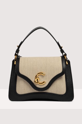 C-Me Canvas and Leather Small Bag