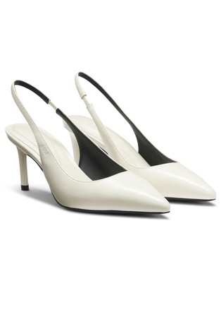 Slingback pumps in leather