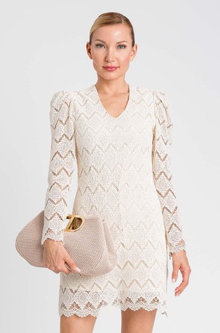 Short macramé lace dress