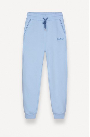 High-waist tracksuit bottoms with embroidery