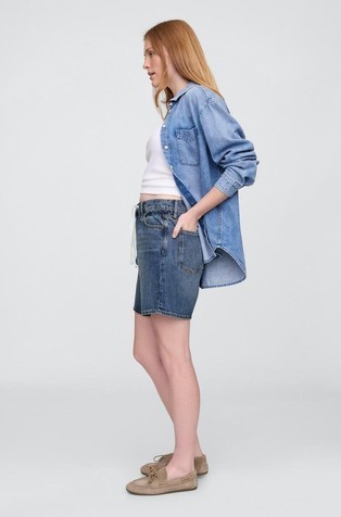 GAP Denim shorts with drawstring Dark Wash 3