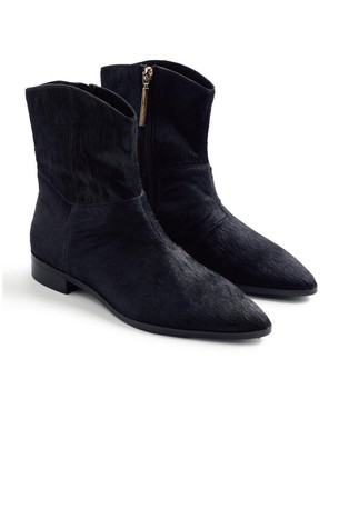 Cow-hair western booties