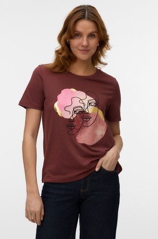 VMDIFACEY majica s kratkimi rokavi in potiskom