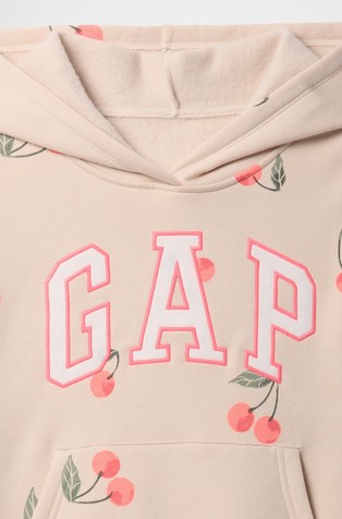 GAP Kids Relaxed Gap Logo Hoodie Cherry Print 4
