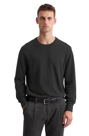 Regular fit jumper in cotton and virgin wool blend