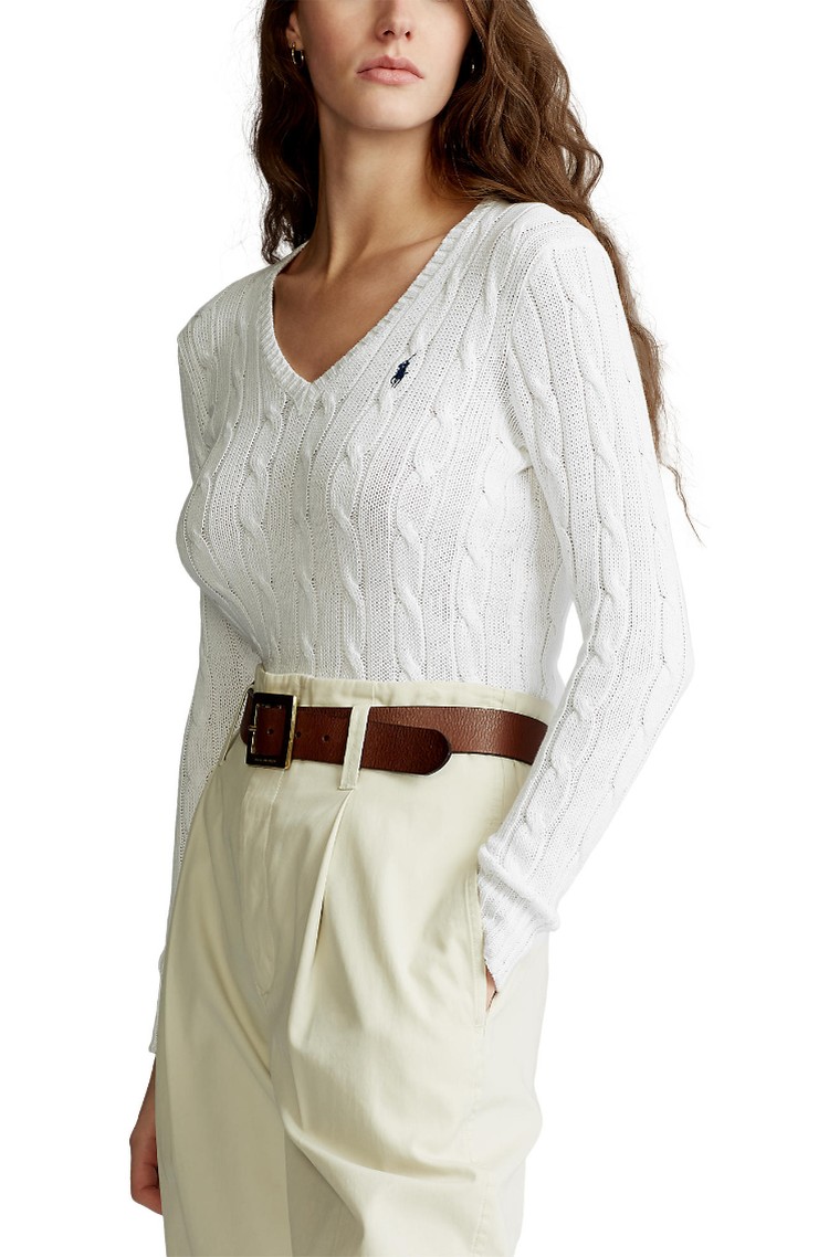 POLO RALPH LAUREN Cable-Knit V-Neck Sweater | Emporium