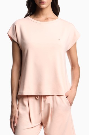 Majica s kratkimi rokavi iz raztegljive viskoze