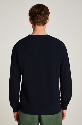 TOMMY HILFIGER Teksturirano pleten pulover Modra - Dark Blue 2