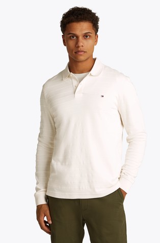 Regular fit črtasta polo majica z dolgimi rokavi