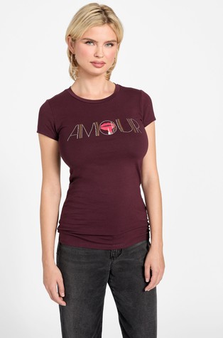 Amour T-shirt with rhinestones