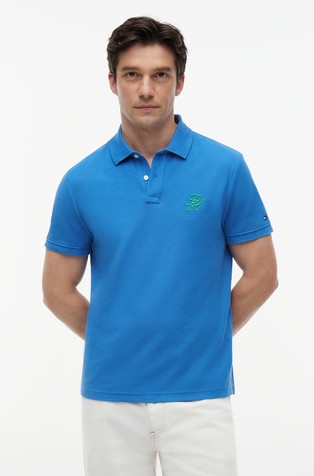 Regular fit logo polo majica s kratkimi rokavi iz pikéja