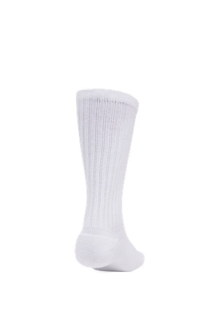 UNDER ARMOUR Unisex Sportstyle Cotton Scrunch 2-Pack Crew Socks White 3