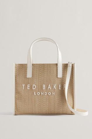 Manjša logo torbica iz umetne rafije