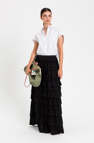 Actitude x MYFO srajca s kimono rokavi in vezenino