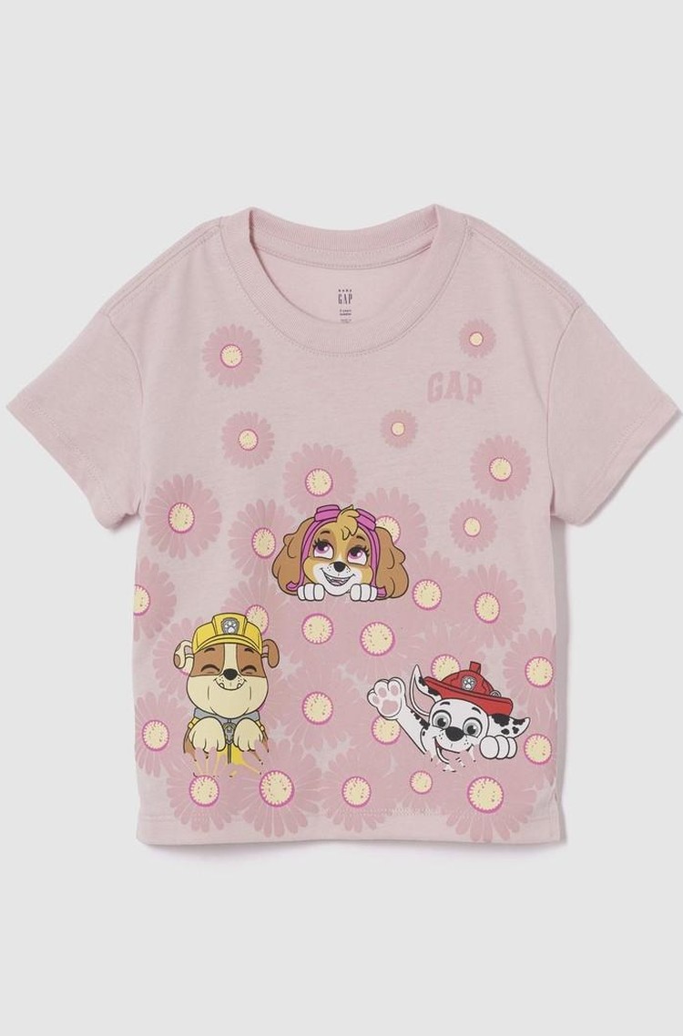GAP Paw Patrol majica s kratkimi rokavi za malčice Roza - Misty Rose 