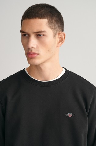 GANT Shield pulover iz bombažne mešanice Črna - Black 3