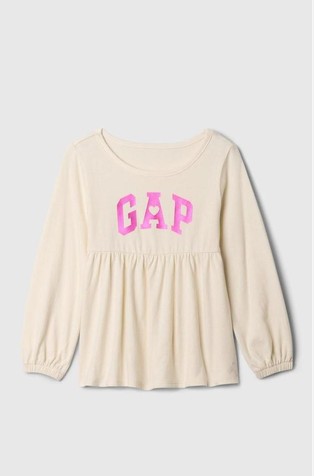 Gap logo majica z dolgimi rokavi za malčice