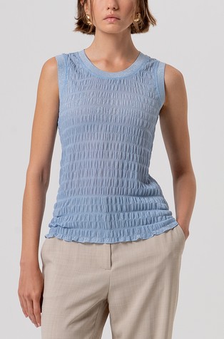 Majica brez rokavov s svetlečimi lureks vlakni