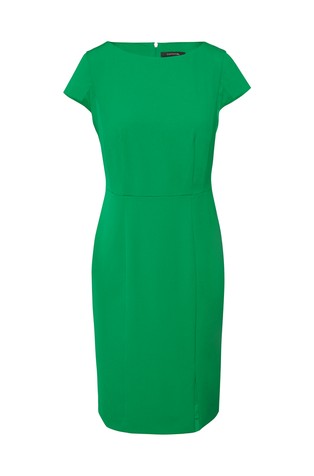 COMMA Fitted dress with bateau neckline Green 4