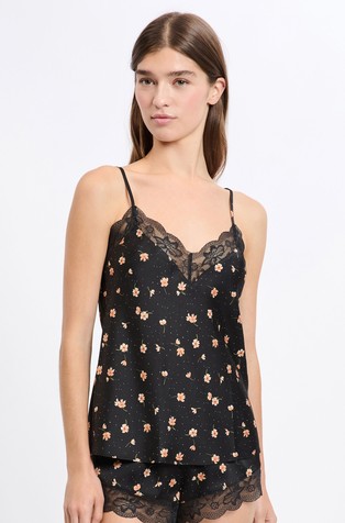 Desire satenast zgornji del pižame s čipko