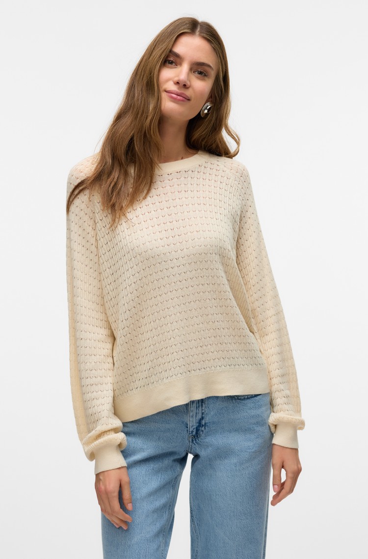 VERO MODA VMNEWLEXSUN Pullover in viscose blend Birch 