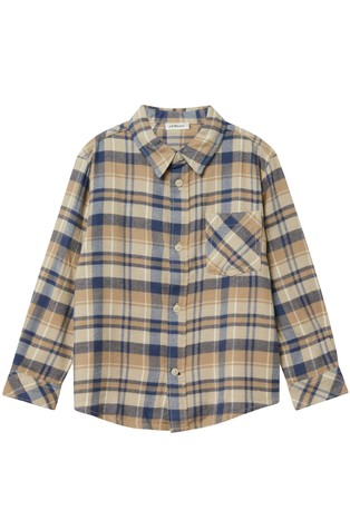 Checked flannel shirt with breast pocket in regular fit