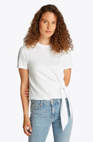 Side Knot Cotton T-Shirt