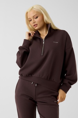 Loose fit half-zip sweater