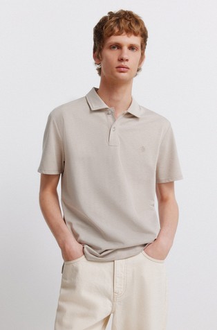Plain slim fit polo shirt