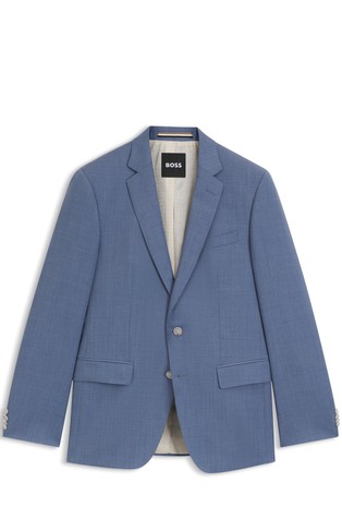 Slim fit suknjič iz deviške volne