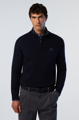 Cashmere blend half-zip sweater