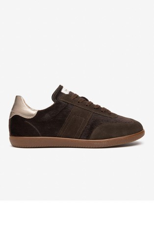 Snythetic Sneakers with Suede Inserts