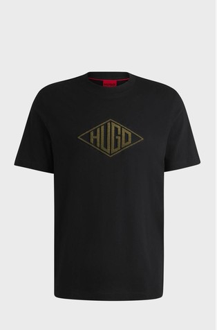 Majica iz bombažnega jerseya z vezenim logotipom