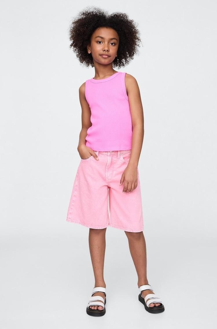 GAP Denim bermuda hlače za deklice Roza - Parisian Pink 