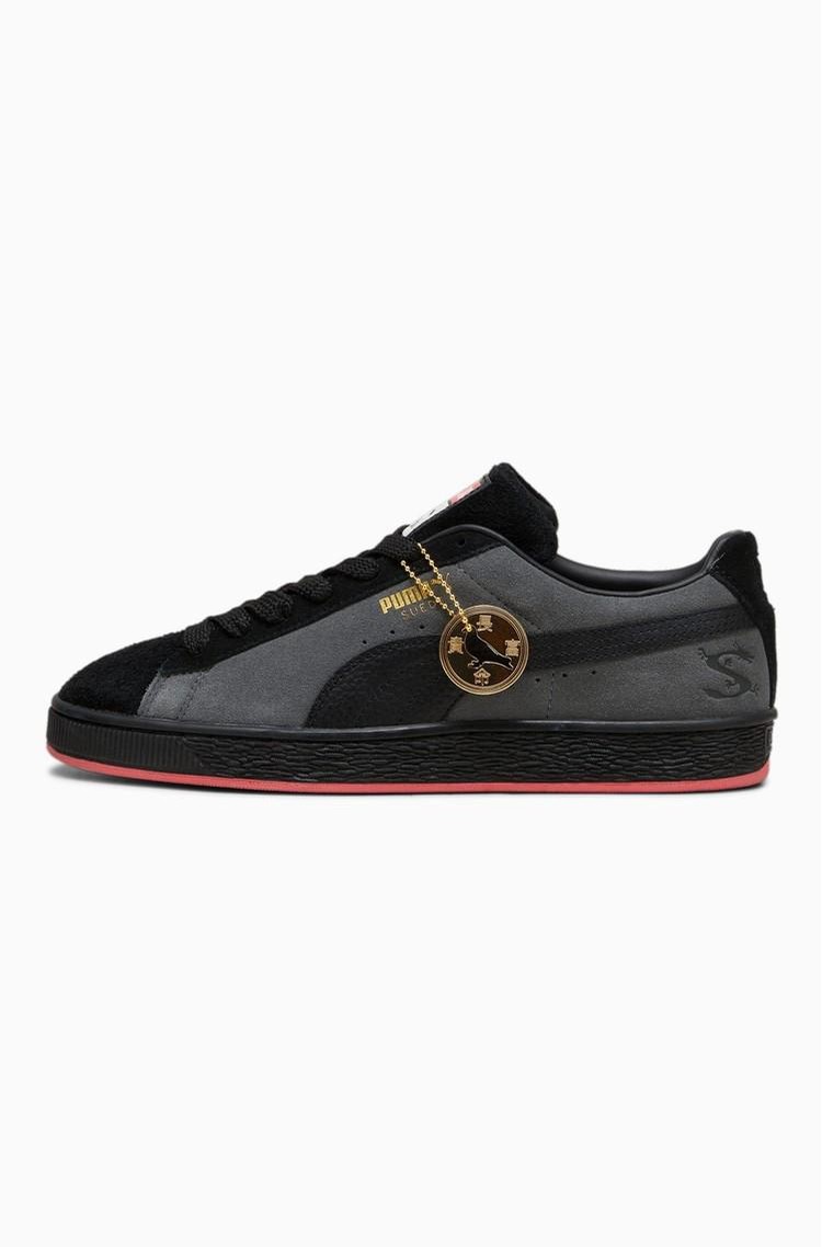 PUMA PUMA x STAPLE superge iz semiša Črna - Black 