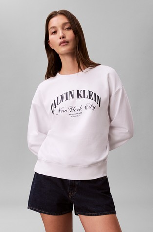 Varsity logo pulover iz bombažne mešanice