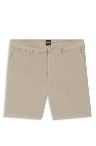 Modern-fit shorts in stretch-cotton twill