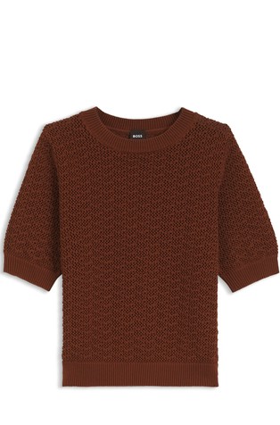 Cotton short-sleeved sweater