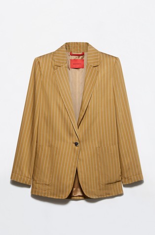Pinstripe viscose-blend blazer