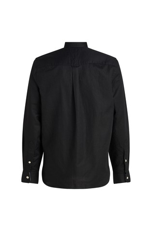 TOMMY HILFIGER Regular fit srajca iz lanene mešanice Črna - Black 6