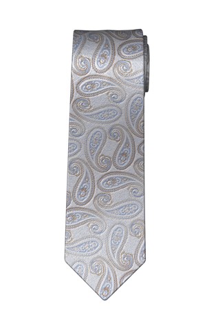 Paisley pattern silk tie