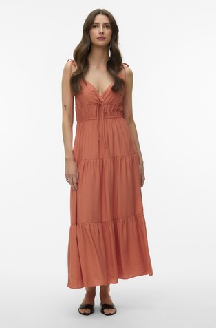 VMATHENA flounced long dress