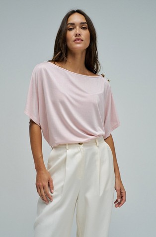 Asymmetrical t-shirt with shine